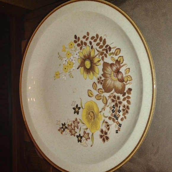 Retro Alpine Mountain Stoneware Collection “woodlands” floral vintage plates - Picture 7 of 9